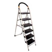 For 2792/-(50% Off) Cipla Plast Stainless Steel Ladder With Chrome Finish - Milanoss 6 Steps (After Cashback) at Paytm