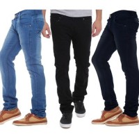 For 799/-(70% Off) Stylox Pack Of 3 Black Blue Mid Rise Jeans For Mens at Shopclues