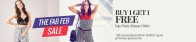 For 1100/-(50% Off) Buy 1 Get 1 Free on Tops, Tees, Pants, Dresses, Skirts & More at Zivame