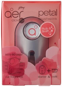 For 199/-(29% Off) Godrej Aer Click Petal Crush Pink Car Vent Air Freshener (9 ml) (pantry) at Amazon India