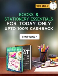 Get 100% cashback sale on Books and Stationery Essentials at Paytm