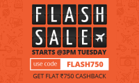 For 4250/-(15% Off) Flat Rs.750 CashBack on Domestic & International Flights at Ixigio