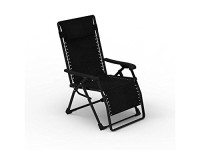 For 2599/-(63% Off) Forzza Krabi Folding Outdoor Recliner Chair (Black) at Amazon India