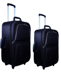 For 2500/-(38% Off) New Jersey Travellers Trolley Luggage Bag Polyester (24"+20") Moon Black Set of 2 at Amazon India