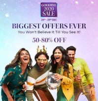 Myntra Goodbye Sale [25th To 29th] Upto 80% Off + Extra 600 Off for New Users at Myntra