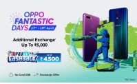 Paytmmall Oppo Fantastic Days - Exchange Offer + Cashback upto 4500 on Oppo Smart Phones + Additional 5% Cashback using ICICI Bank Credit Card ( 17 - 19 Apr) at Paytm Mall