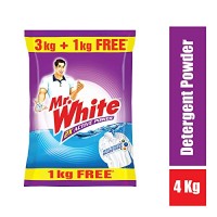 For 199/-(22% Off) Mr. White Powder - 3KG+1KG FREE (4KG) at Amazon India
