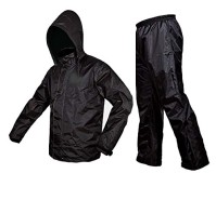 For 153/-(59% Off) Zavia Premium Plain Rain Coat (Black) at Amazon India