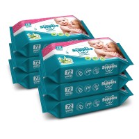 For 379/-(51% Off) Supples Baby Wet Wipes with Aloe Vera and Vitamin E, 72 Wipes/Pack, (Pack of 6) at Amazon India