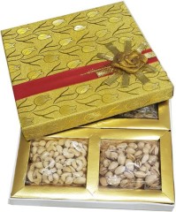 For 584/-(81% Off) Ivory Gift pack of 4 Dry fruits (Almond, Pista, Raisins and Cashew) Cashews, Pistachios, Raisins, Almonds  (400 g, Box) at Flipkart