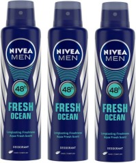 For 284/-(33% Off) Nivea Men Fresh Ocean Deodorant Combo Body Spray - For Men  (450 ml, Pack of 3) at Snapdeal