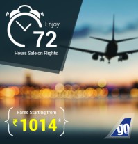 Lowest Airfare - Enjoy 72 Hours Sale on Flights with Fares Starting from Rs. 1014/*- at Makemytrip